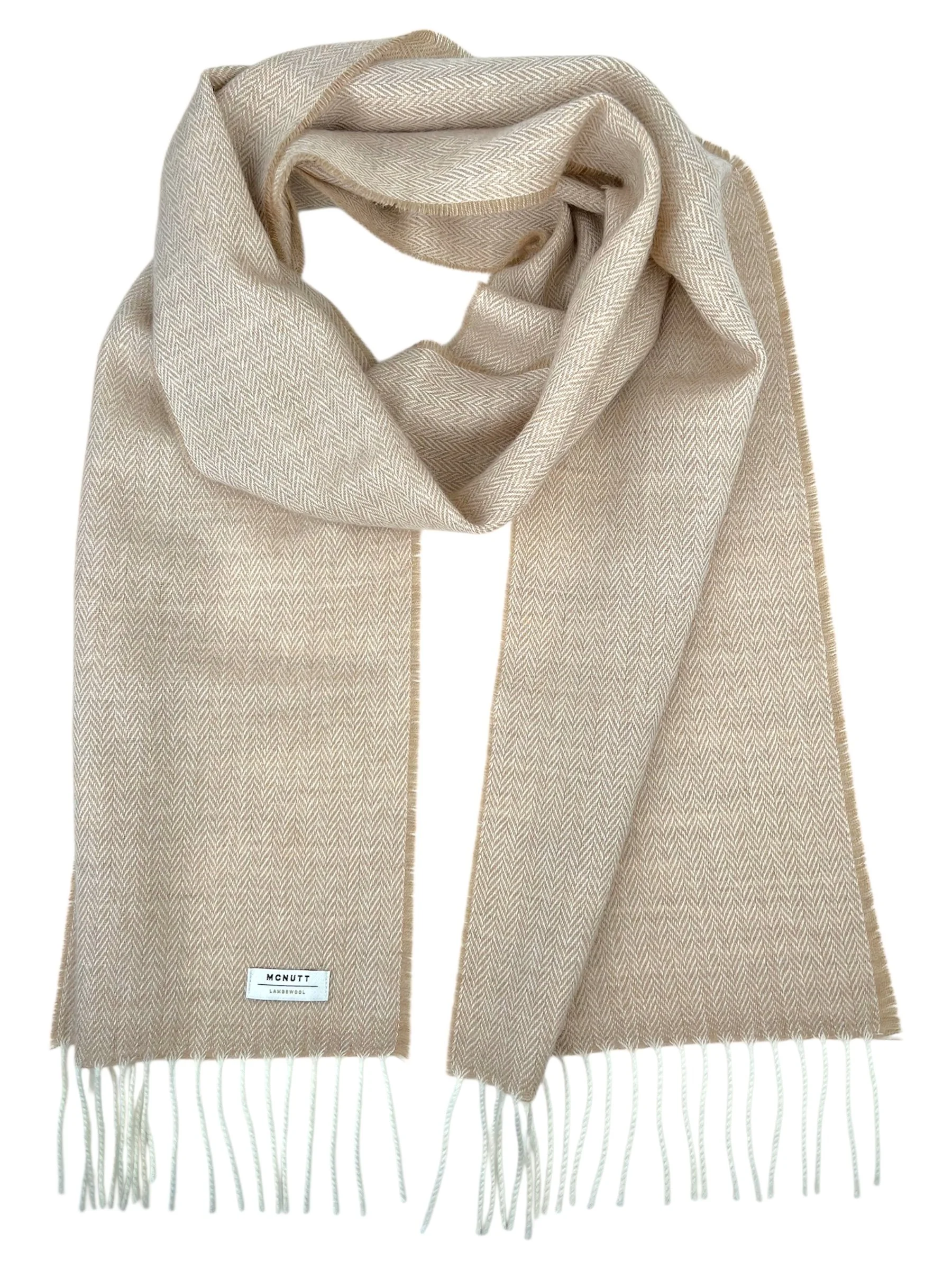 Burgundy & Navy Herringbone Scarf — McNutt of Donegal